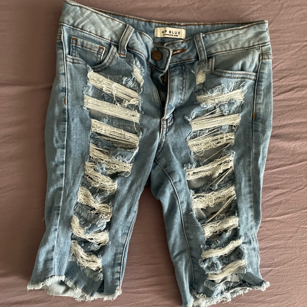 AP blue jean shorts